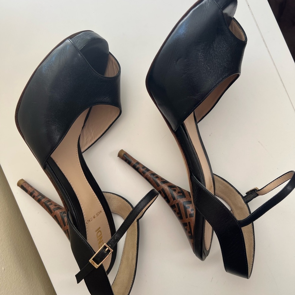 FENDI  Black Stiletto Heels - Picture 12 of 15